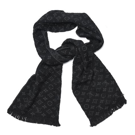 louis vuitton scarf black monogram|louis vuitton monogram shawl.